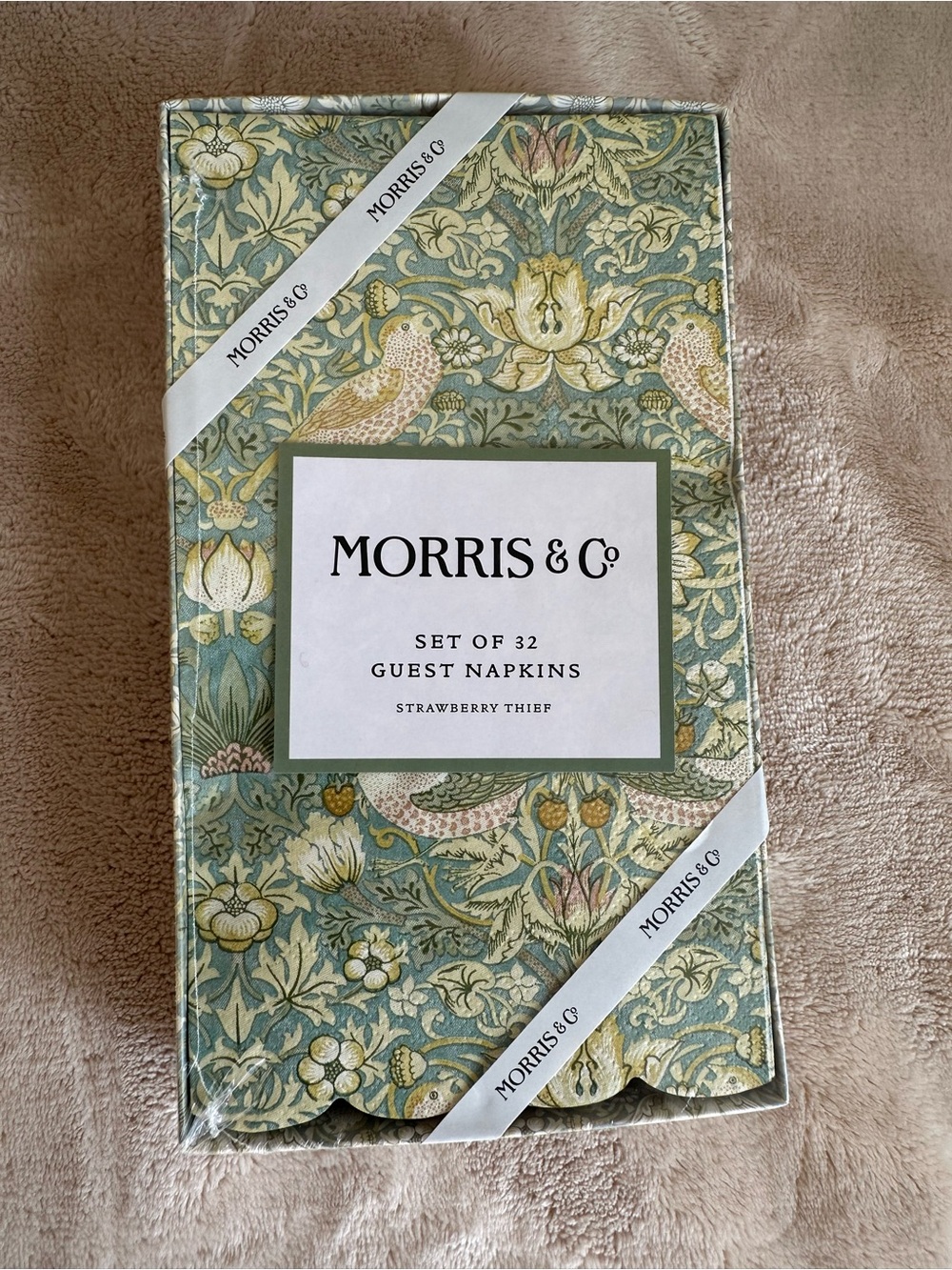 Morris & Co. William Morris Strawberry Thief Guest Napkins (Set of 32)